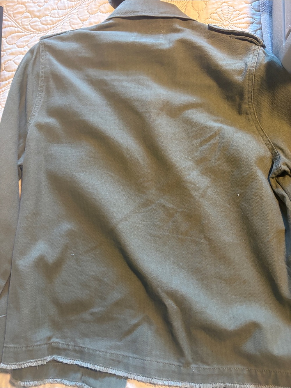 Universal Thread Olive Utility Jacket with Button Flap Pockets - Picture 6 of 7